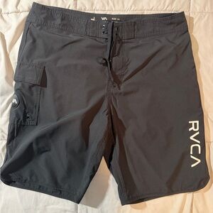 RVCA Men's Charcoal Athletic Shorts